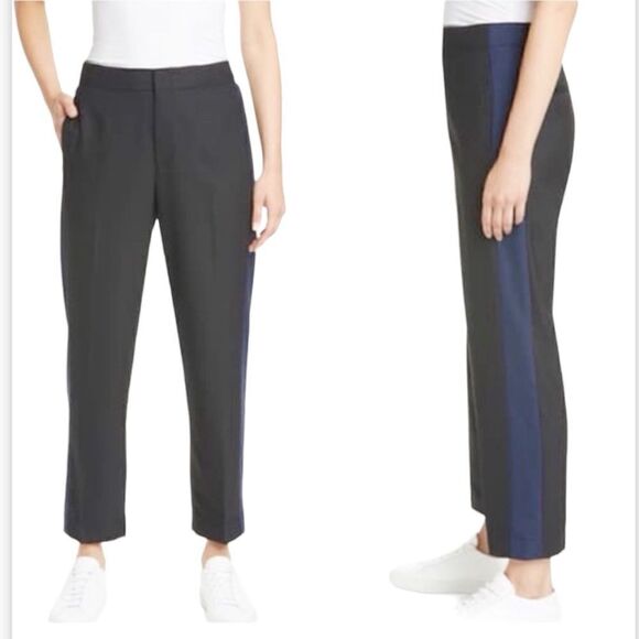 NEW Club Monaco Black Blue Ryanne slim leg Pant Size 0 - Picture 3 of 15